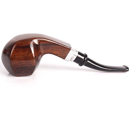 Doxungo Ebony Smoking Pipe - Classic Detachable Tobacco Pipe With Mahogany Frame