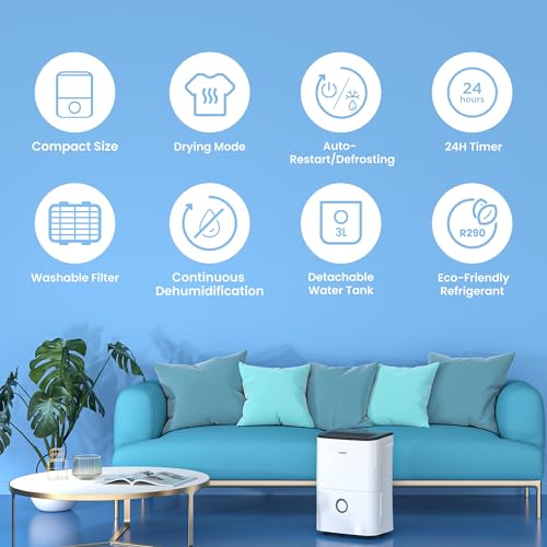 Comfee Dehumidifier 16 L For Rooms Up To 32 M² - Automatic Moisture Removal