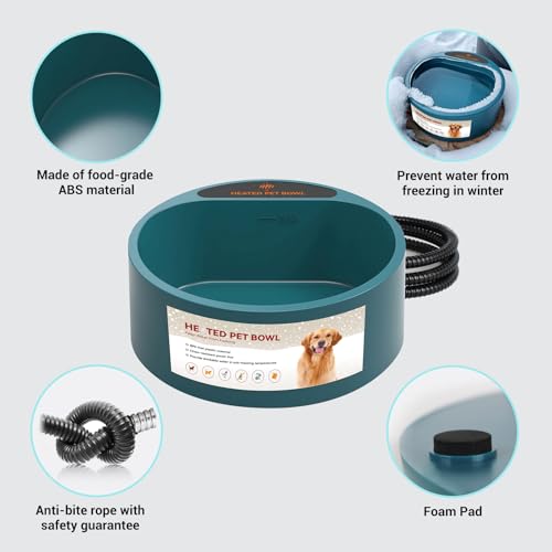 Petleso Heated Dog Water Bowl - Outdoor Use For All Pets