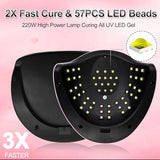 Lke 220W Uv Nail Lamp For Gel Nail Polish Curing - Fast Drying