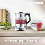 Severin Wk 3473 Glass Tea Kettle Deluxe Mini With Temperature Control