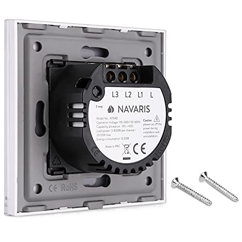Navaris Touch Light Switch - Elegant Design For Indoor & Outdoor Use