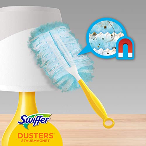 Swiffer Duster Kit With Handle + 5 Feather Dusters + Collects Twice The Dust
