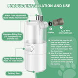 Jesido 2-In-1 Dog Shower Attachment - Automatic Foam Cleaner & Adjustable Water Flow