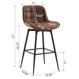 Mjih 26” Bar Stools Set Of 2 - 360° Swivel Comfort