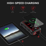Yaber Car Jump Starter 2500A Peak - Portable Wireless Charger & Led Flashlight
