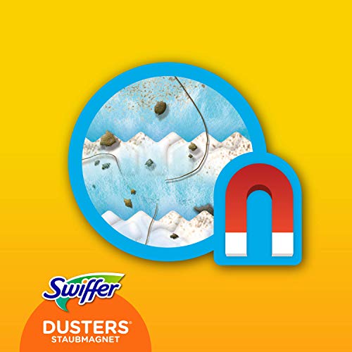 Swiffer Duster Kit With Handle + 5 Feather Dusters + Collects Twice The Dust
