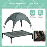 Pawhut Elevated Dog Bed With Canopy For Medium Dogs - Cool & Comfortable