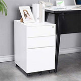 Wopoos Office Cabinet - Lockable Metal File Cabinet For Files & Folders