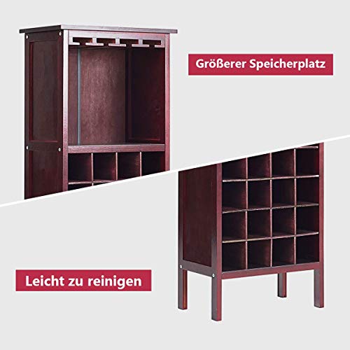 Goplus Wooden Wine Rack With 2 Shelves - Stylish Storage Solution