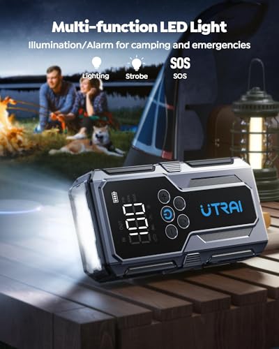 Utrai Portable Car Jump Starter With Air Compressor - 4000A Peak Power