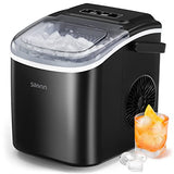 Silonn Countertop Ice Maker with ice scoop and basket, compact design