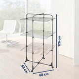 Leifheit Classic Tower 270 Dryer With Wheels - Space-Saving Design