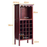 Goplus Wooden Wine Rack With 2 Shelves - Stylish Storage Solution