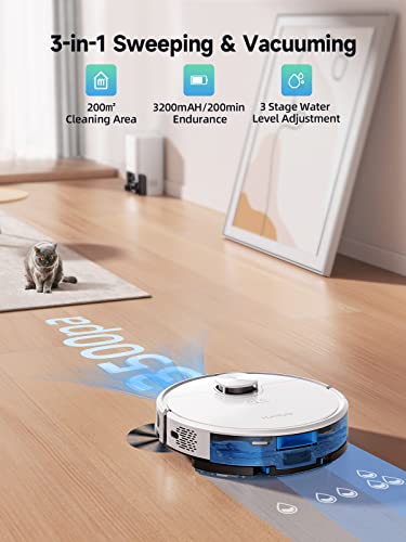 Honiture Robot Vacuum Cleaner Q6 Se - 3500Pa Suction Power & Self-Emptying