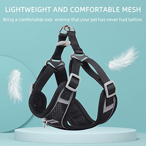 Rennaio Dog Harness No Pull, Adjustable Puppy Harness With Reflective Design