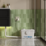 PatioZones FLO750 750W Macerator Pump - Quiet Wastewater Discharge for Home Plumbing