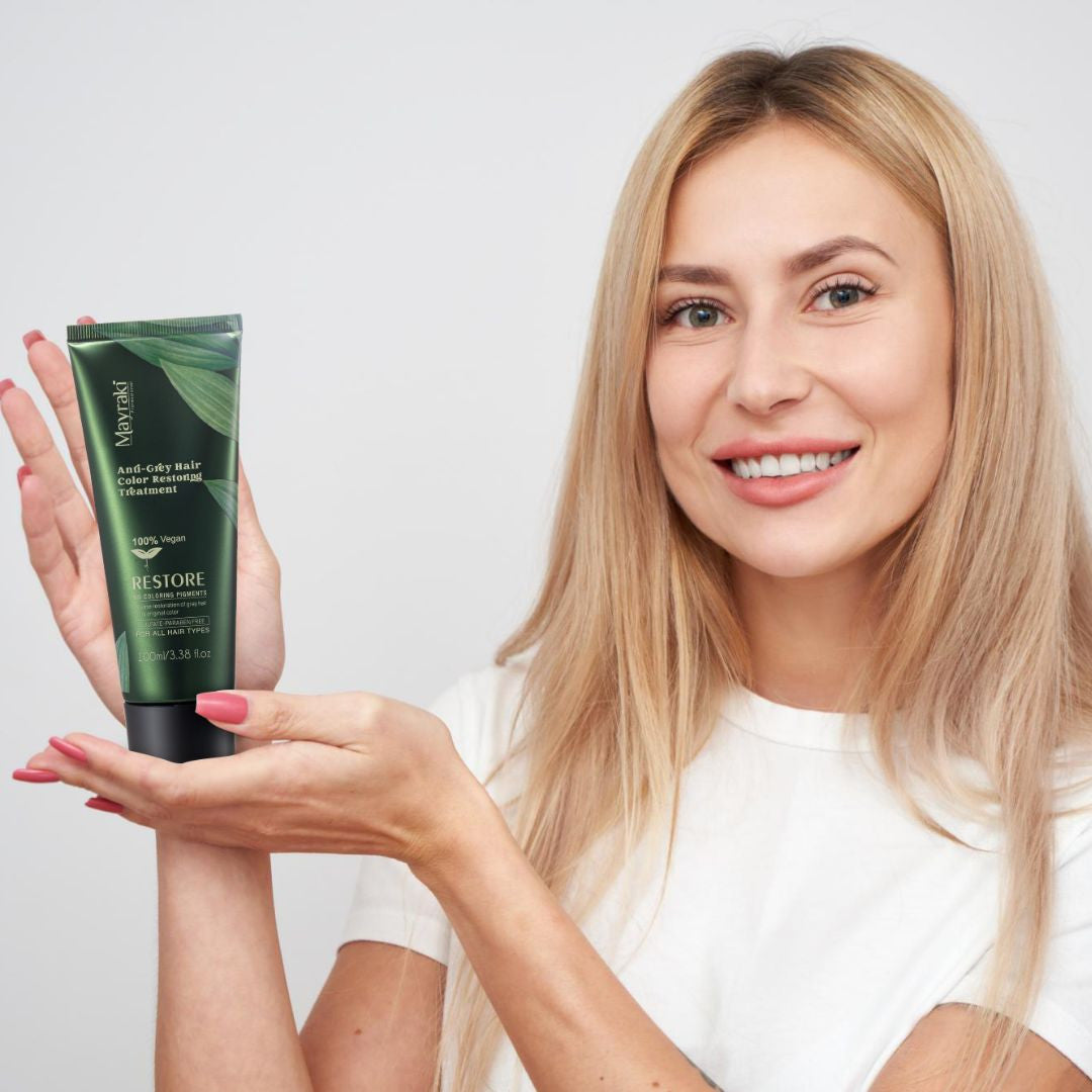 Mayraki Anti Grey Hair Color Restoring Treatment Natural Melanin Boost