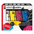Marabu ARTIST ACRYL Set 4x75ml Tubes - Primary Colors, High Pigment, Water-Resistant