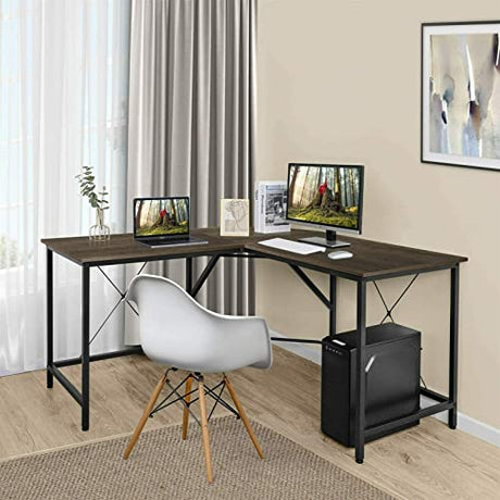 Bachl L-Shaped Modern Desk - Spacious & Stylish Home Office Solution