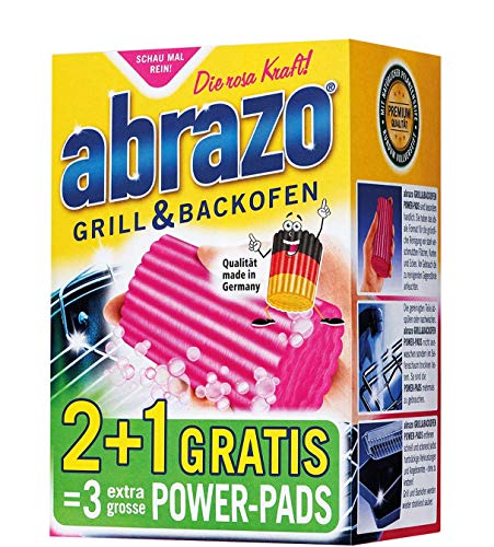 abrazo Grill & Oven Extra Large Steel Wool Power Pads in a pack of 3