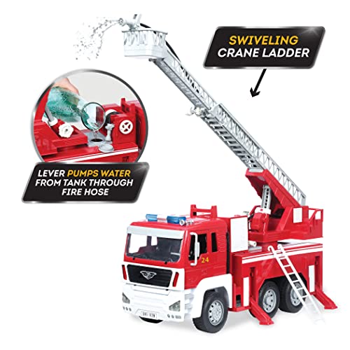 Driven By Battat Big Fire Truck Toy With Ladder - Real Water Pump