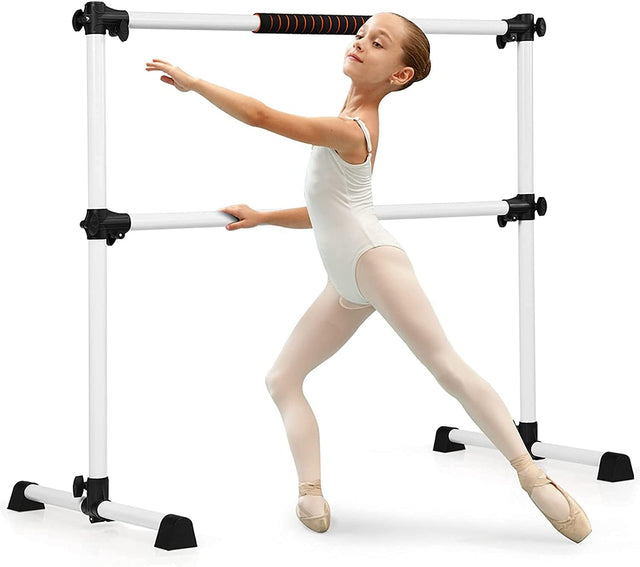 Costzon Portable Double Ballet Barre - Adjustable Height