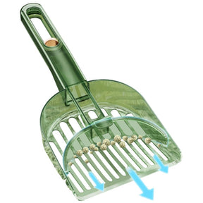 TERRIFI Cat Litter Scoop in vibrant color, showcasing its ergonomic design and sturdy handle.