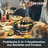Severin Raclette And Fondue Grill For 8 People - 1900W Power