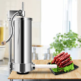 Costway Manual Sausage Filler - Stainless Steel Machine With Table Clamp
