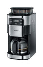 Severin KA 4810 coffee maker in grey with integrated grinder and LCD display