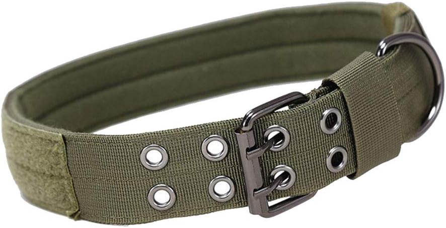 DaiHan Tactical Military Dog Collar - Adjustable Nylon Double D-Ring