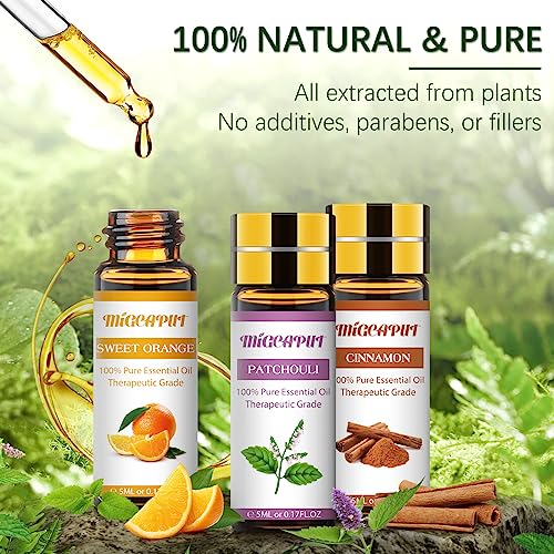 Migcaput Essential Oils Set - 12 Natural Aromatherapy Oils For Diffusers & Spa