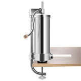 COSTWAY stainless steel manual sausage filler with table clamp and filling tubes