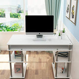Sogesfurniture Desk With 2 Shelves - Space-Saving & Durable