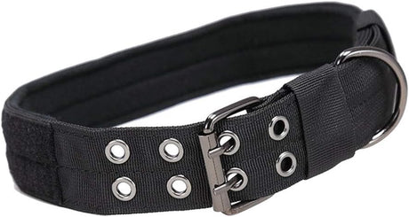 DaiHan Tactical Military Dog Collar - Adjustable Nylon Double D-Ring