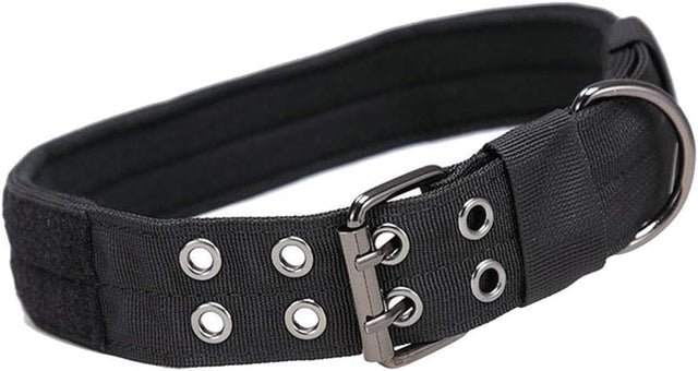 DaiHan Tactical Military Dog Collar - Adjustable Nylon Double D-Ring