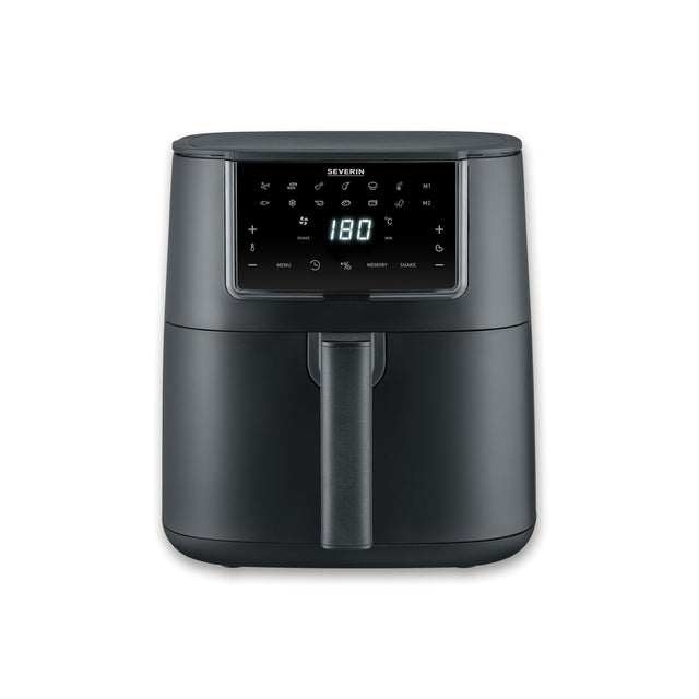 Severin FR 2462 Air Fryer in black with a large 7L basket and touch display