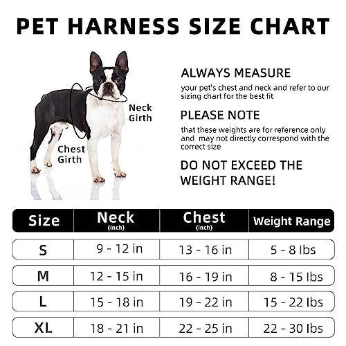 Rennaio Dog Harness No Pull, Adjustable Puppy Harness With Reflective Design