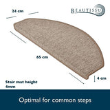 Beautissu Anti Slip Stair Carpet Treads - Safety & Noise Reduction