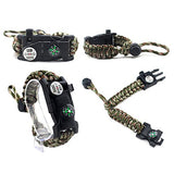 Manswill Adjustable Survival Bracelet With 20-In-1 Emergency Tools