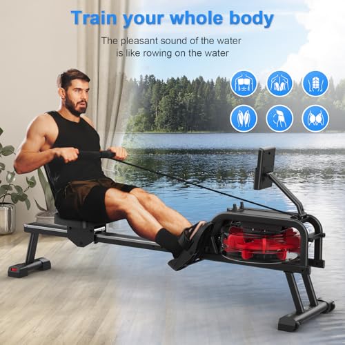 Neezee Rowing Machine With Water Resistance & Lcd Display