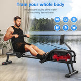 Neezee Rowing Machine With Water Resistance & Lcd Display