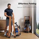 Merach Foldable Wood Rowing Machine - Water Resistance, 180 Kg Capacity