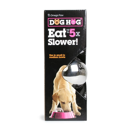 Omega Paw Dog Hog Slow Feeder Ball designed to slow down dog eating