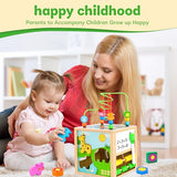 Jojoin Wooden Activity Cube - Montessori Toy For 1-3 Year Olds - Fun Learning Experience