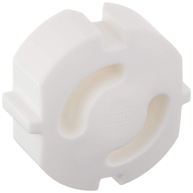 ABUS Greta 76975 Socket Fuse Plug-In Child Lock in white, pack of 6, designed for child safety.