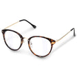 Navaris No Correction Glasses with a chic metal frame and clear lenses