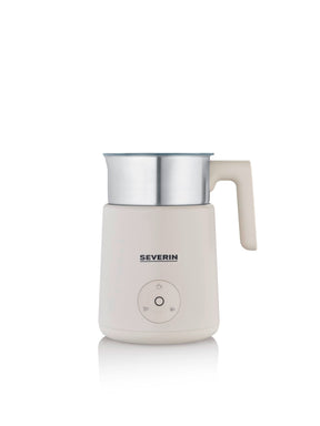 Severin SPUMA Lite Induction Milk Frother in beige and stainless steel design