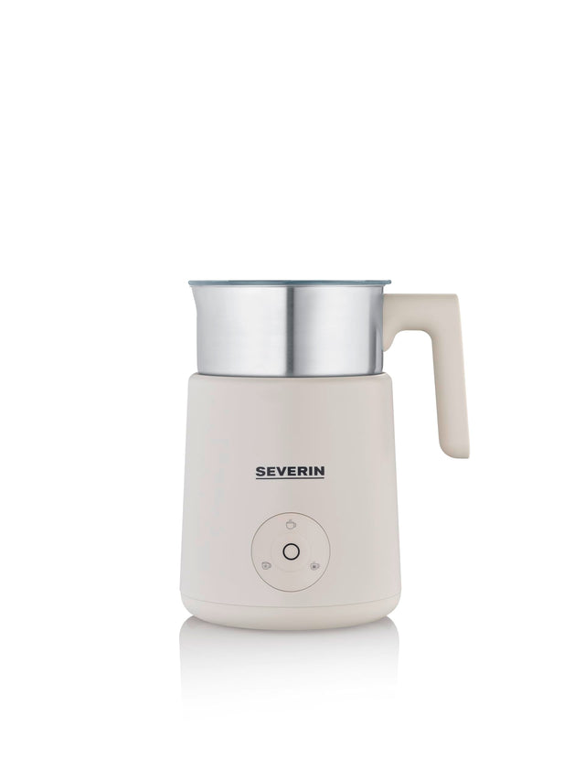 Severin SPUMA Lite Induction Milk Frother in beige and stainless steel design